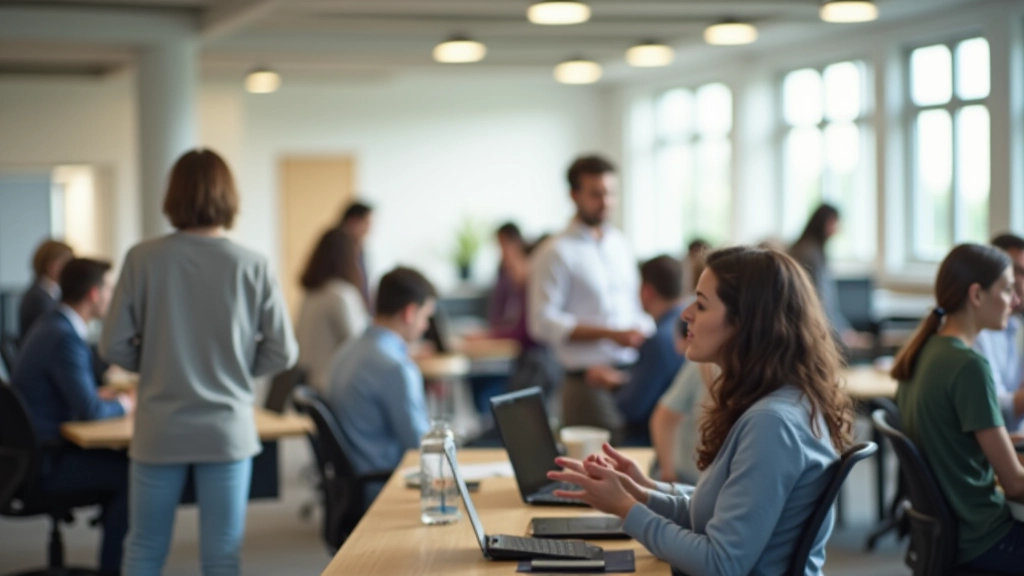 Collaborateurs pratiquant des exercices de reset cognitif